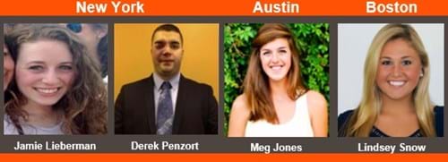 WE summer 2015 interns for New York, Austin and Boston offices