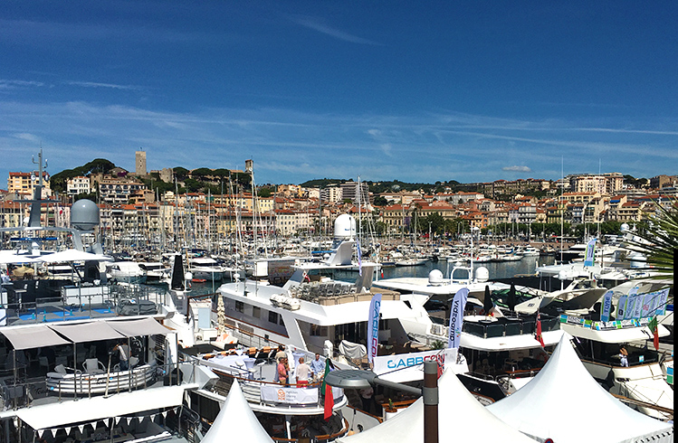 Boats docked in Cannes France