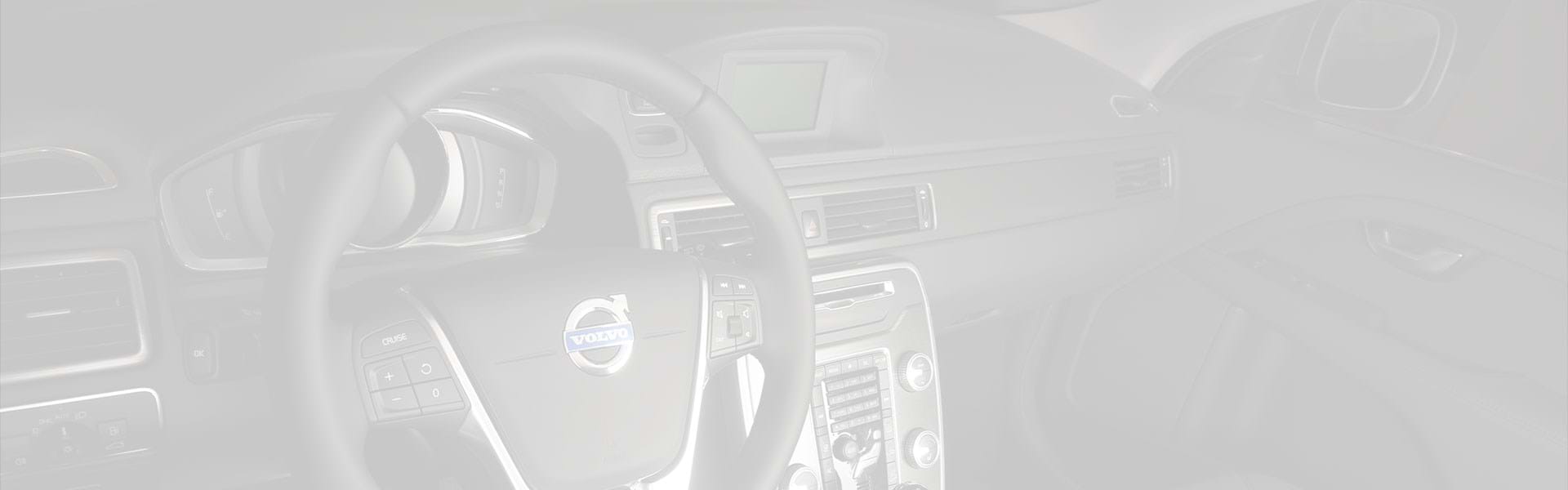 Interior of Volvo car