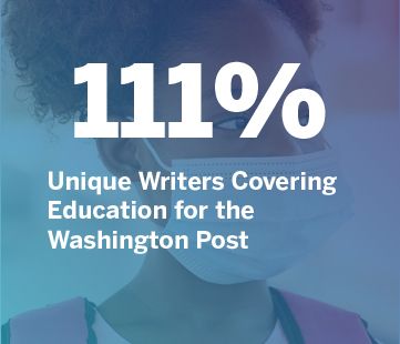 111 percent unique writers covering education for the washington post