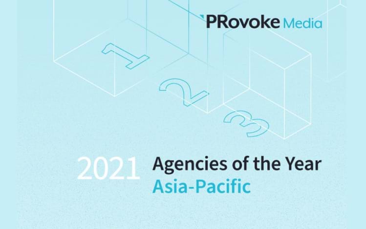 Light blue square with words reading PRovoke Media Asia-Pacific Consultancies of the Year shortlist - Hero Image